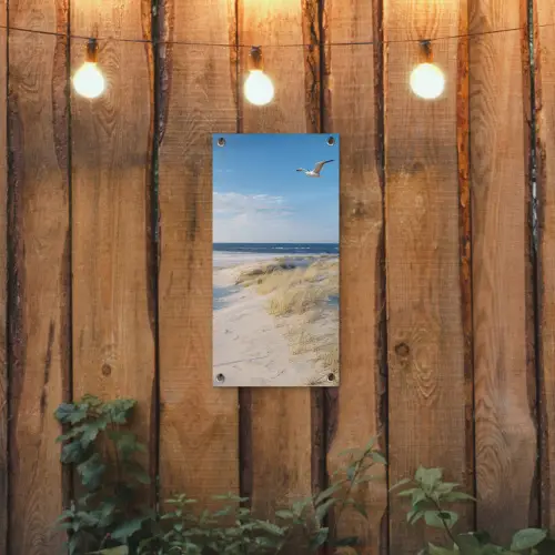 Mooie Strandvlucht tuinposter los doek klein -sfeer1