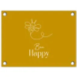 Bee Happy tuinposter los doek klein -3d