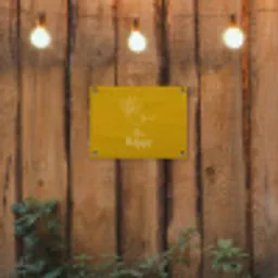 Bee Happy tuinposter los doek klein -sfeer1