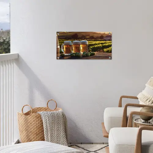 Bier - Hop - Landschap tuinposter los doek klein -sfeer8