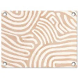 Beige - Aardspatroon tuinposter los doek klein -3d