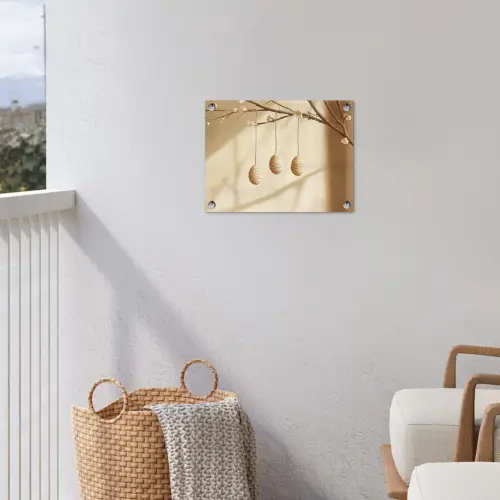 Beige - Paastak - Eieren tuinposter los doek klein -sfeer8
