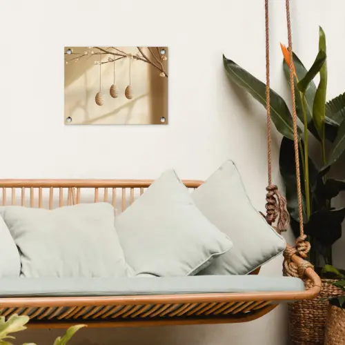 Beige - Paastak - Eieren tuinposter los doek klein -sfeer7