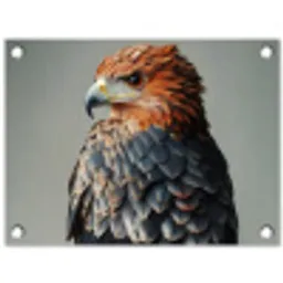 Vogel - Realistisch - Veren - Bruin tuinposter los doek klein -3d