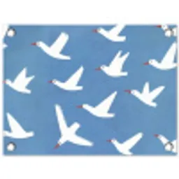 Vogels - Wit - Patroon tuinposter los doek klein -3d