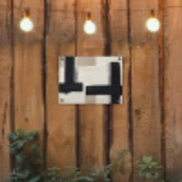 Zwart - Abstract - Japandi tuinposter los doek klein -sfeer1