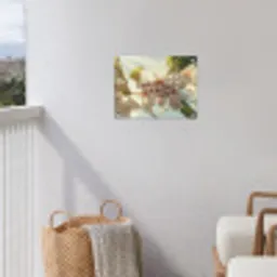 Bloesems - Zonlicht - Quote - Wit tuinposter los doek klein -sfeer8