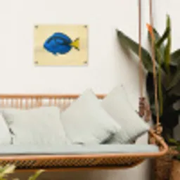 Blauw - Dory - Vis - Staartvin tuinposter los doek klein -sfeer7
