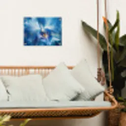 Blauw - Orchidee - Elegeant tuinposter los doek klein -sfeer7