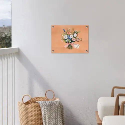Boeket - Strikje - Quote tuinposter los doek klein -sfeer8