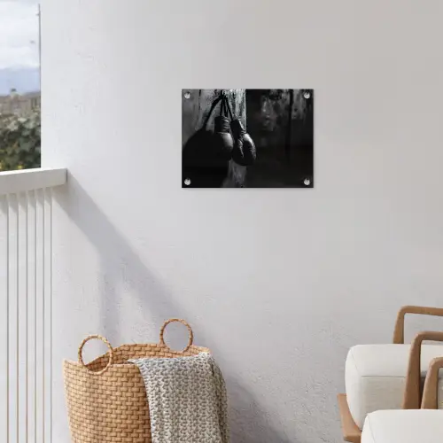 Bokshandschoenen - Muur - Duister - Zwart tuinposter los doek klein -sfeer8