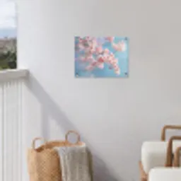 Takken - Bloesems - Roze tuinposter los doek klein -sfeer8