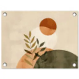 Takken - Vormen - Abstract tuinposter los doek klein -3d