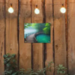 Brug - Water - Rivier - Bos tuinposter los doek klein -sfeer1