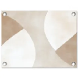 Bruin - Japandi - Abstract tuinposter los doek klein -3d