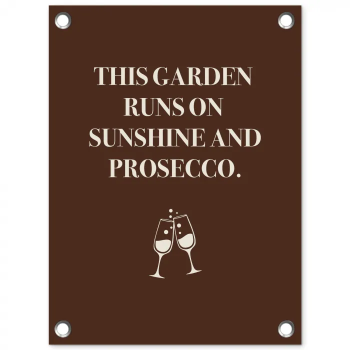 Bruin - Zomer - Quote - Drinken tuinposter los doek klein -3d
