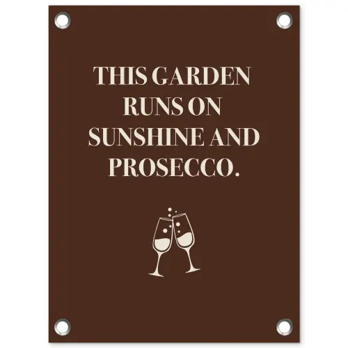 Bruin - Zomer - Quote - Drinken tuinposter los doek klein -3d
