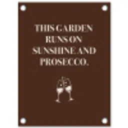 Bruin - Zomer - Quote - Drinken tuinposter los doek klein -3d