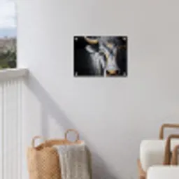 Stier - Hoorns - Snuit - Goud tuinposter los doek klein -sfeer8