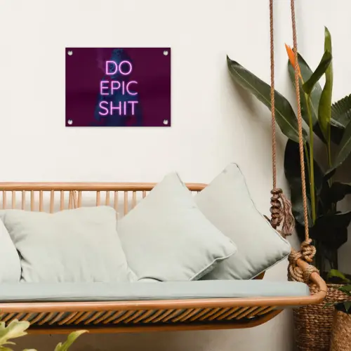 Buste - Neon - LED - Letters tuinposter los doek klein -sfeer7