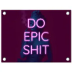 Buste - Neon - LED - Letters tuinposter los doek klein -3d