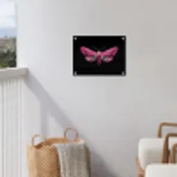 Vlinder - Roze - Nachtvlinder tuinposter los doek klein -sfeer8
