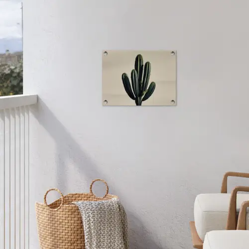 Cactus - Subtiel - Groen tuinposter los doek klein -sfeer8
