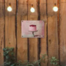 Taart - Pink - Cherry tuinposter los doek klein -sfeer1