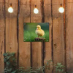 Kuiken - Eend - Geel - Gras tuinposter los doek klein -sfeer1