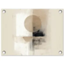Cirkel - Compositie - Diepte - Beige tuinposter los doek klein -3d
