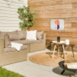 Cirkels - Abstract - Paars tuinposter los doek klein -sfeer4