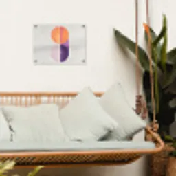 Cirkels - Abstract - Paars tuinposter los doek klein -sfeer7