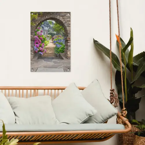 Verstopte tuin tuinposter los doek klein -sfeer7