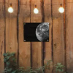 Close-up - Maan - Wit - Textuur tuinposter los doek klein -sfeer1