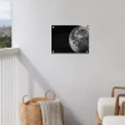 Close-up - Maan - Wit - Textuur tuinposter los doek klein -sfeer8