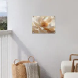 Close up - Pioenroos - Wit tuinposter los doek klein -sfeer8