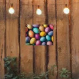 Kleurrijk - Paaseitjes - Spetters tuinposter los doek klein -sfeer1