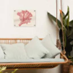 Koraal - Stipjes - Roze tuinposter los doek klein -sfeer7