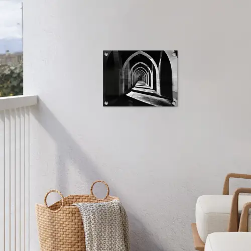 Gang - Bogen - Schaduw - Diepte tuinposter los doek klein -sfeer8