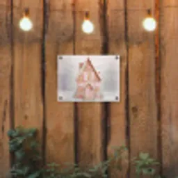 Huisje - Suiker - Pastel tuinposter los doek klein -sfeer1