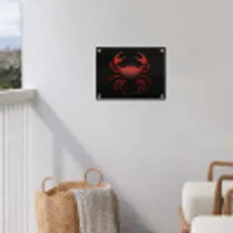 Krab - Rood - Vissen - Schaaldieren tuinposter los doek klein -sfeer8
