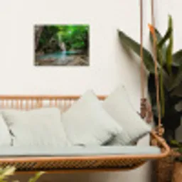 Kristalheldere Waterval tuinposter los doek klein -sfeer7