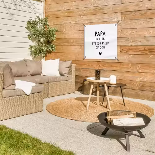 Papa - Spreuken - Stef Bos - Papa ik lijk steeds meer op jou - Quotes tuinposter los doek klein -sfeer4