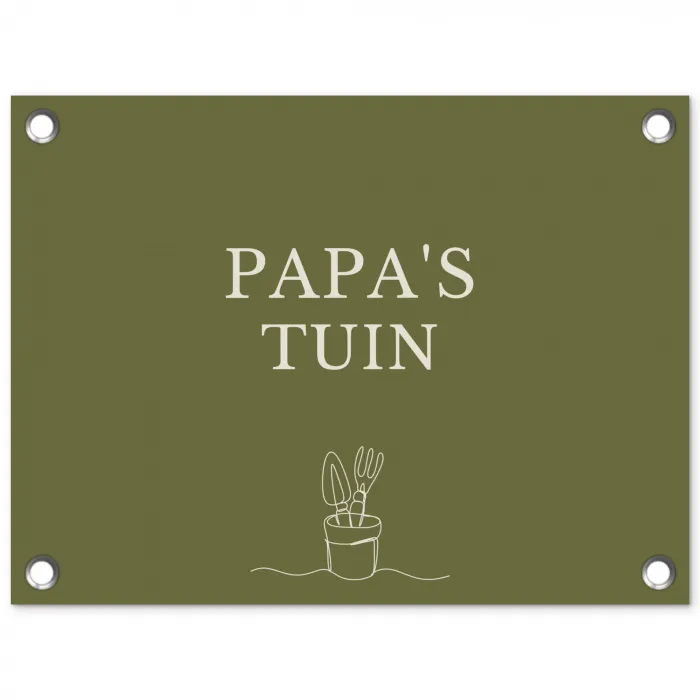 Papa's Tuin tuinposter los doek klein -3d
