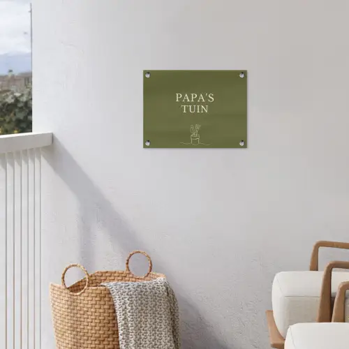 Papa's Tuin tuinposter los doek klein -sfeer8
