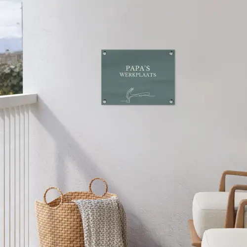 Papa's Werkplaats tuinposter los doek klein -sfeer8