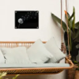 Paardenbloem - Zwart - Natuur tuinposter los doek klein -sfeer7