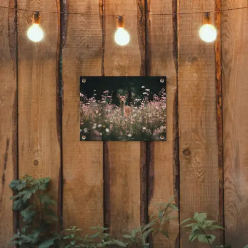 Hert - Wilde bloemen - Bos tuinposter los doek klein -sfeer1