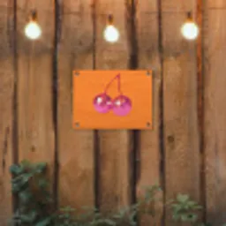 Discoballen - Kers - Spiegels - Roze tuinposter los doek klein -sfeer1