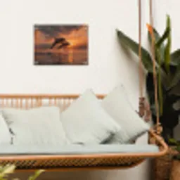 Dolfijnen - Zee - Realistisch tuinposter los doek klein -sfeer7